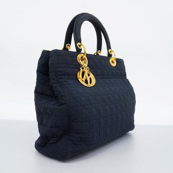 Dior Black Lady   Handbag Christian Nylon - Picture 1 of 14